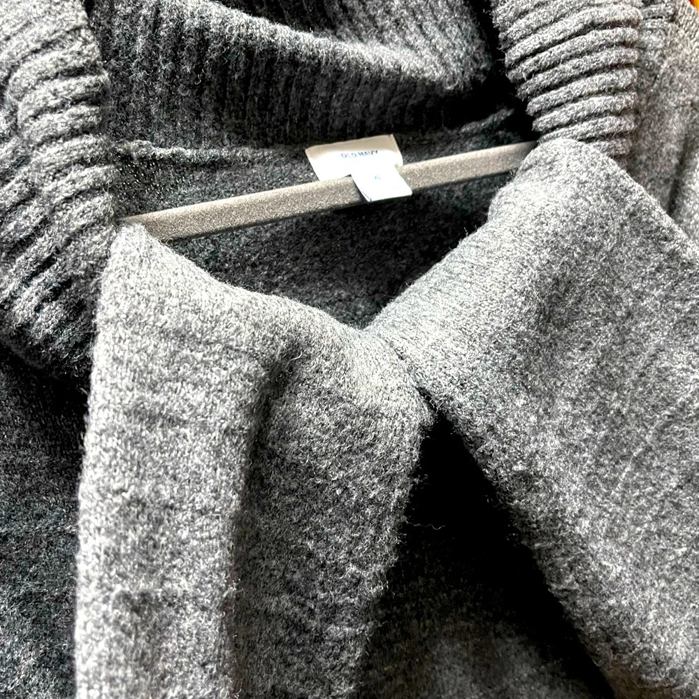 Old Navy Cowl Neck Sweater Oversized Gray XL